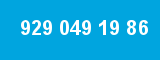 929 049 19 86 929 049 19 86